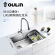 OULIN 欧琳 304不锈钢大单槽厨房水槽9102台下盆加厚多功能洗菜盆760*450