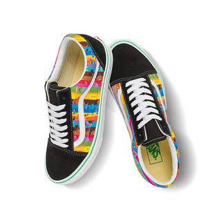 VANS 范斯 Old Skool 芝麻街联名款 中性运动板鞋 VN000D3HBMB 黑色/彩色 37