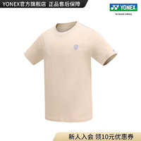 YONEX/尤尼克斯 16670CR/16673CR 2023SS 自然环保系列情侣款运动T恤yy 沙滩米黄色（男款） S