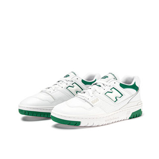 NEW BALANCE NB官方23新款男女鞋BB550系列潮流百搭简约运动板鞋休闲鞋小白鞋 白色/绿色 BB550SWB 41.5(脚长26cm)