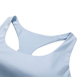斯凯奇轻氧丨Skechers2023年夏季运动文胸白色女子针织时尚运动内衣 P223W108-00F5 浅蓝 S