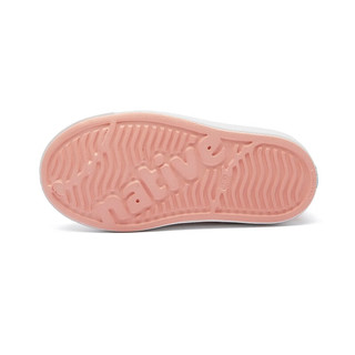 native亲子洞洞鞋Jefferson系列鞋头印花户外沙滩凉鞋超轻透气运动鞋 粉色鞋面印花白色 34