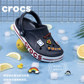 卡骆驰（crocs）洞洞鞋男女鞋 夏季新款运动休闲鞋涉水沙滩鞋情侣透气耐磨凉拖鞋 贝雅卡骆班/深蓝-辣椒红 M6W8(38-39/240mm)