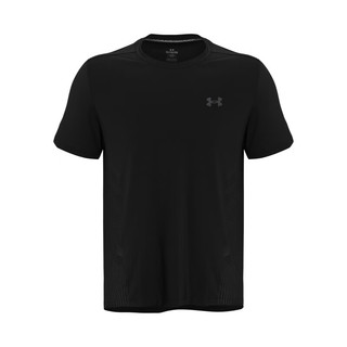 安德玛（UNDERARMOUR）春夏Iso-Chill男子跑步运动短袖T恤1376518 黑色001 XXL