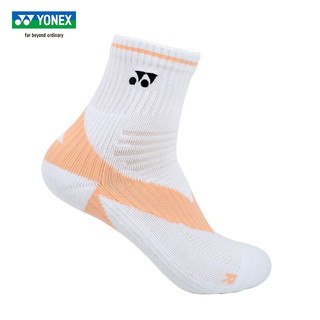 尤尼克斯（YONEX）男女款 中筒运动袜 245013BCR（淡橙）女款