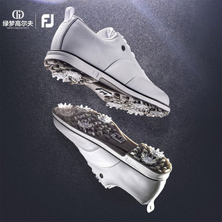 Footjoy高尔夫球鞋女鞋 FJ Premiere新款golf可拆卸流苏款有钉鞋防滑 白银99043 36
