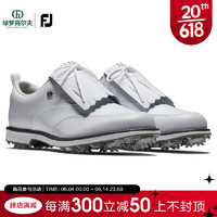 Footjoy高尔夫球鞋女鞋 FJ Premiere新款golf可拆卸流苏款有钉鞋防滑 白银99043 36