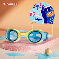 KAPPA儿童泳镜泳帽套装男童小框防水防雾高清游泳眼镜专业潜水装备