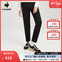乐卡克法国公鸡女士23年春秋新款时尚舒适针织运动长裤CO-4662231 黑色 XL
