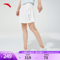 安踏（ANTA）女士潮流半身裙2023年含腰带两穿潮流短裙162327211 优雅白-3 S(女160)