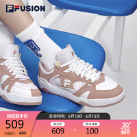 FILA FUSION斐乐潮牌SMASH女鞋2023夏季复古篮球鞋低帮运动鞋