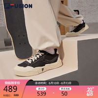 FILA 斐乐 FUSION斐乐潮牌POP2代女鞋帆布鞋2023夏休闲板鞋运动鞋