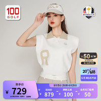 RYDER CUP莱德杯高尔夫服装女装短袖T恤23新品弹力运动翻领运动T恤女 卡其色 S