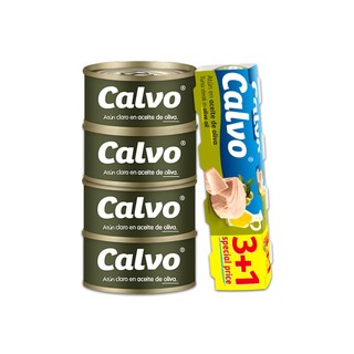 Calvo 西班牙进口凯芙橄榄油浸金枪鱼罐头4x80g代餐早餐速食沙拉三明治