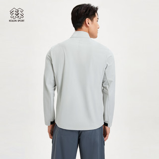 KOLON SPORT/可隆防风夹克 男子户外运动休闲防泼水软壳轻量外套 LHJK3MN119-GY 灰 170/M