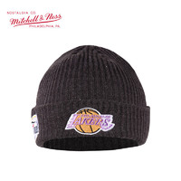 MITCHELL & NESS针织帽子 NBA湖人队总决赛毛线帽冷帽包头帽 黑色 均码