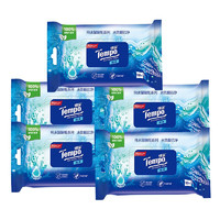 得宝（TEMPO）纯水湿厕纸温和实惠装洁厕湿巾可冲湿厕巾 10片*5包