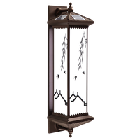 FAST FOX新款户外防水壁灯室外过道墙灯太阳能别墅走廊新中式庭院阳台门灯 咖啡色-安居乐业 200*840太阳能市电 四色