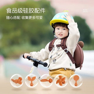 SUNRIMOON森瑞梦儿童头盔宝宝平衡车滑板车扭扭车自行车超轻安全帽护具装备 柠檬黄+护具