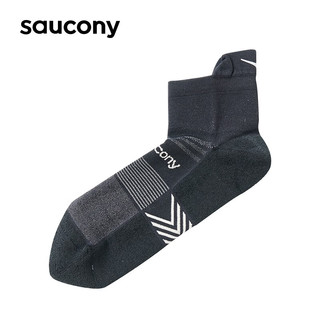 saucony 索康尼 夏季新品运动跑步袜防滑透气运动短袜 （单双装） 正黑色 L