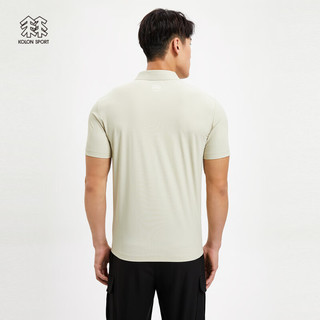 KOLON SPORT/可隆凉感POLO衫 男子户外运动防晒短袖 LHPT3MN239-OT 燕麦灰 180/XL