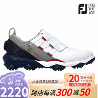 Footjoy23年TOUR ALPHA 巡回赛 男士高尔夫鞋 53376 白/灰/红 250