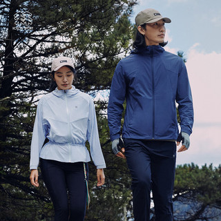 KOLON SPORT/可隆皮肤衣 刘诗诗同款 女子户外轻量弹力防风防泼水外套夹克防晒衣 LKJK3MN156-IV 花灰 175/XL