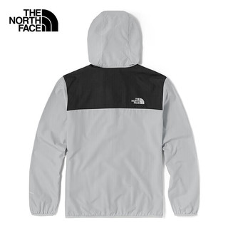 北面（The North Face）户外风衣男2023春夏新款户外旅行防晒衣透气轻薄皮肤衣夹克外套 5WH/灰色 S