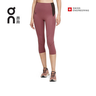 On昂跑2023春夏新品女款休闲运动紧身裤Movement Tights 3/4 Cherry/Ox 樱桃红/猩红 XS