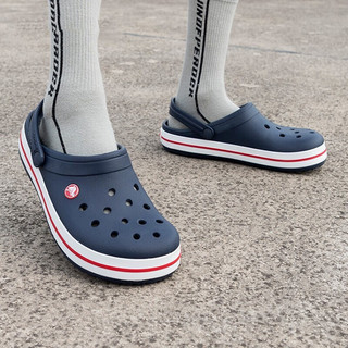 卡骆驰（crocs）男鞋女鞋卡骆班户外运动鞋情侣沙滩鞋舒适透气休闲凉鞋拖鞋洞洞鞋 深蓝卡骆班-晒图返5 M13(48-49/310mm)