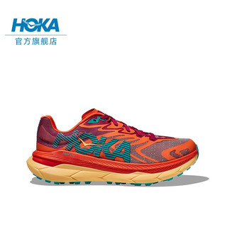 HOKA ONE ONE男女款钛氪动X2碳板越野跑鞋Tecton X2回弹保护抓地 樱桃红/火红色-男 46.5/300mm