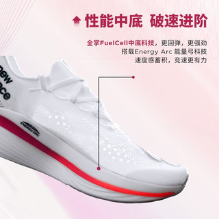 NEW BALANCE NB官方23新款男鞋女鞋SC Elite v3系列专业竞速回弹碳板跑步鞋 白色 女款 WRCELLE3 标准鞋楦B 45(脚长29cm)