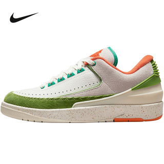 PUMA 彪马 Nike耐克女鞋Air Jordan 2 Low AJ2联名白绿复古篮球鞋DV6206-183