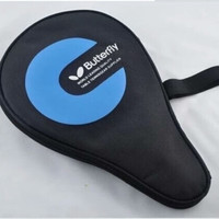 DCW 乒乓球拍套拍葫芦全包底板半圆拍包可装3个球 蝴蝶黑色全包拍套(可装3球)