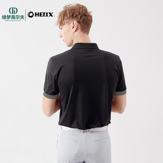 HELIX喜力克斯夏季新款高尔夫服装男士T恤休闲舒适透气golf短袖上衣 H601109白色 S