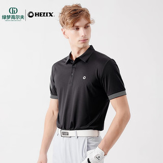 HELIX喜力克斯夏季新款高尔夫服装男士T恤休闲舒适透气golf短袖上衣 H601109白色 S