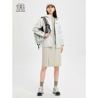 KOLON SPORT/可隆戈尔冲锋衣 女子户外运动防水透汽防风夹克 LKGJ3SN128-GY 灰 155/XS