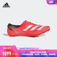 adidas阿迪达斯ADIZERO FINESSE男女全速争胜田径跑步运动鞋 红色/白色/黑色 43(265mm)