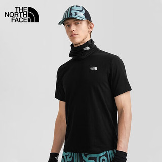 北面（The North Face）T恤男装春夏新款户外运动服时尚舒适简约半袖透气吸湿快干轻薄T恤 JK3/黑色 L