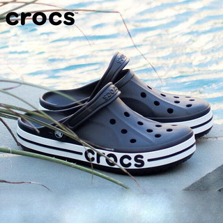 卡骆驰（crocs）洞洞鞋男女鞋 夏季新款运动休闲鞋涉水沙滩鞋情侣透气耐磨凉拖鞋 贝雅卡骆班/黑色-白色 M7W9(39-40/250mm)