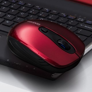 讯拓（Sunt）V70无线鼠标USB笔记本电脑商务办公男女生小巧省电时尚鼠标 黑色