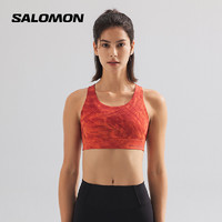 salomon萨洛蒙运动文胸内衣女黑色跑步健身支撑内衣速干吸湿排