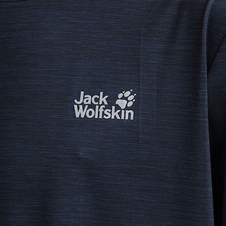 Jack Wolfskin狼爪t恤男春夏运动休闲吸湿速干透气短袖上衣5821231 宝蓝花 XL