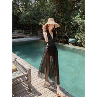 亦美珊 YI MEI SHAN亦美珊 YI MEI SHAN泳衣女性感遮肚显瘦仙女范连体游泳 YMS209009 经典黑 M