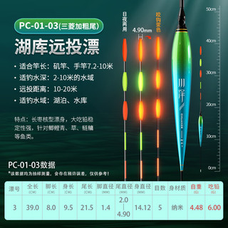 川泽路滑日夜两用夜光漂变色矶钓远投鱼漂加粗醒目大物电子滑漂PC01-3