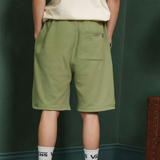 VANS范斯官方 男子针织短裤复古绿色简约舒适 绿色 XS
