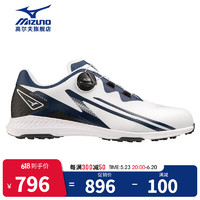 美津浓（MIZUNO）高尔夫球鞋 23春夏男士新款golf鞋子NEXLITE WG系列 轻量防水男鞋 51GM2335-14 白蓝色 41（255）