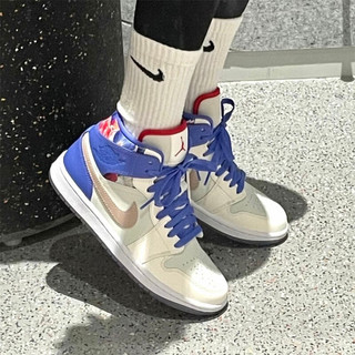 耐克（NIKE）Air Jordan 1 Mid AJ1白紫情人节花卉 女款 休闲篮球鞋FD4331 FD4331-121 38