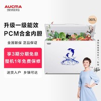 移动专享：AUCMA 澳柯玛 BC/BD-307HNE大容量家用冰柜商用一级能效冷藏冷冻卧式冷柜
