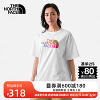 北面（The North Face）短袖T恤女户外速干吸湿透气23上新7WER FN4/白色 S/155